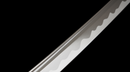 Phantom Shinobi Tactical Sword (Limited) — high-carbon steel, Black ridged handle, gold ring, black textured sheath, holes