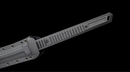 Phantom Shinobi Tactical Sword (Limited) — high-carbon steel, Black ridged handle, gold ring, black textured sheath, holes