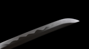 Obsidian Kensei Tactical Sword (Limited) — high-carbon steel, Black ribbed grip, small gold ring, black textured sheath,