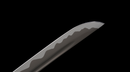 Phantom Shinobi Tactical Sword (Limited) — high-carbon steel, Black ridged handle, gold ring, black textured sheath, holes
