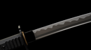 Phantom Shinobi Tactical Sword (Limited) — high-carbon steel, Black ridged handle, gold ring, black textured sheath, holes