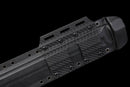 Nightshade Tactical Gladius — DLC Elite — 80CrV2 steel, Black grip, violet pins, black textured sheath, gold guard