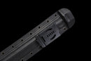 Iron Reaper Tactical Dao — high-carbon steel, Black textured handle, black ribbed polymer sheath with clip.