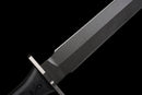 Carbon Viper Short Sword — high-carbon steel, Black patterned handle, black carbon fiber sheath