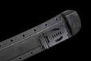 Shadow Fang Tactical Machete Sword — high-carbon steel, Black textured grip, black textured sheath, belt clip