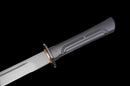 Champion Chopper Tactical Sword — Ceramic Edition — Black ergonomic grip, orange ring, black tactical, carbon fiber pattern