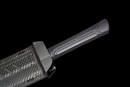 Champion Chopper Tactical Sword — Ceramic Edition — Black ergonomic grip, orange ring, black tactical, carbon fiber pattern