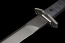 Phantom Tachi Long Tactical Sword — high-carbon steel, Black textured handle, black molded sheath, modular holes, belt clip