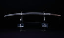 Antique Japanese Katana with Seated Sages Iron Tsuba and Suguha Hamon, Mumei, Edo Period
