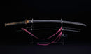 Antique Japanese Katana with Seated Sages Iron Tsuba and Suguha Hamon, Mumei, Edo Period