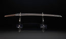 Antique Japanese Katana Sword with Floral Iron Sukashi Tsuba, Edo Period Mumei Blade