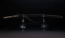 Antique Japanese Katana Sword with Floral Iron Sukashi Tsuba, Edo Period Mumei Blade