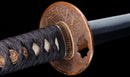 Antique Japanese Katana Sword with Gold-Inlaid Iron Tsuba, Attributed to Chikuzen Nobukuni — NBTHK Hozon