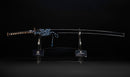 Antique Japanese Katana Sword with Gold-Inlaid Iron Tsuba, Attributed to Chikuzen Nobukuni — NBTHK Hozon