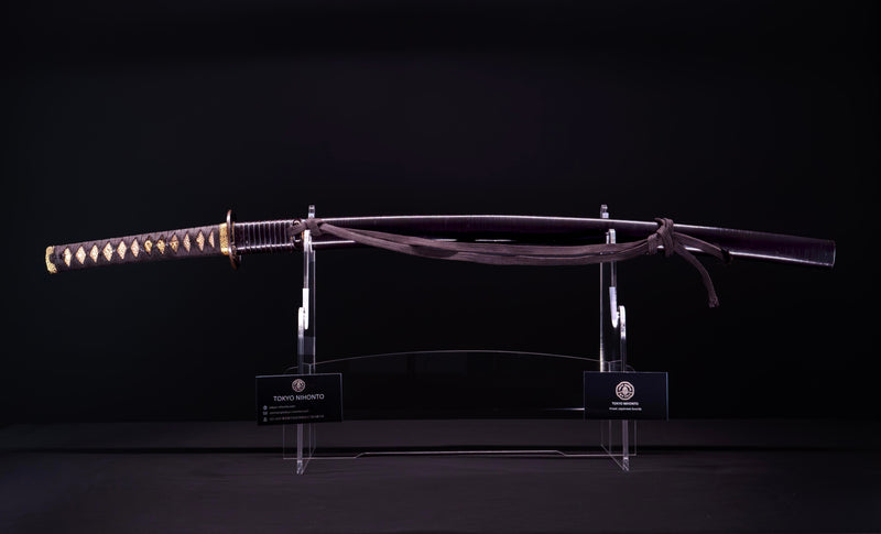 Antiek Japans Zwaard Katana, Shakudo beslag Inro Saya