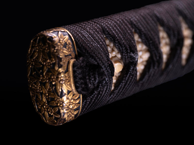 Antiek Japans Zwaard Katana, Shakudo beslag Inro Saya