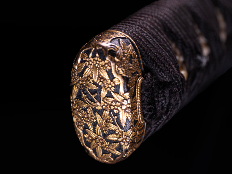 Antiek Japans Zwaard Katana, Shakudo beslag Inro Saya