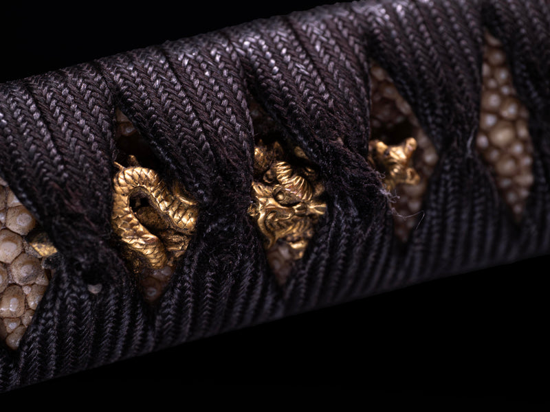 Antiek Japans Zwaard Katana, Shakudo beslag Inro Saya
