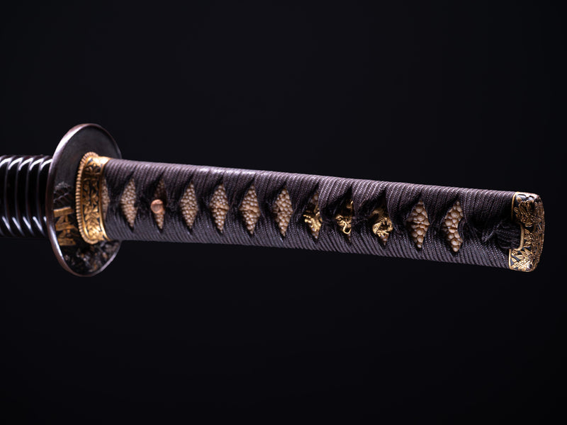 Antiek Japans Zwaard Katana, Shakudo beslag Inro Saya