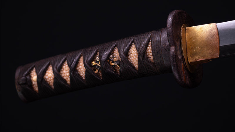 Antiek Japans zwaard Wakizashi Midare Hamon 45,5 cm