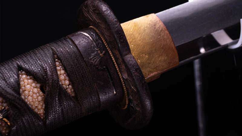 Antiek Japans zwaard Wakizashi Midare Hamon 45,5 cm