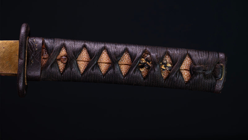 Antiek Japans zwaard Wakizashi Midare Hamon 45,5 cm