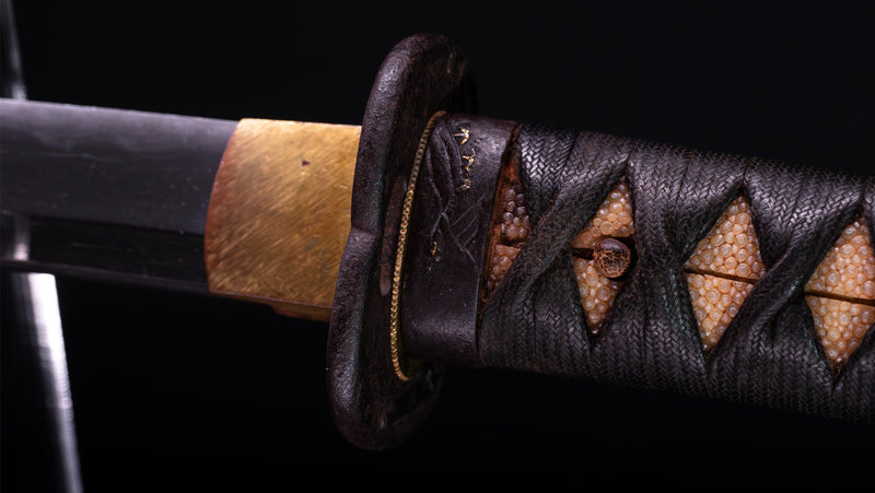 Antiek Japans zwaard Wakizashi Midare Hamon 45,5 cm