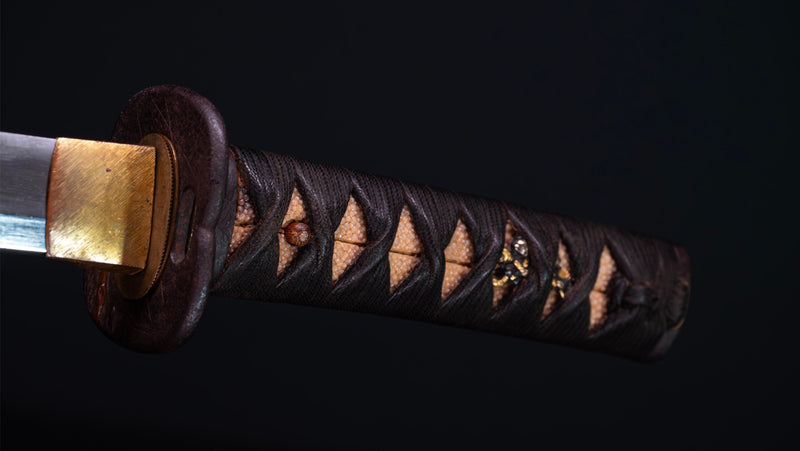 Antiek Japans zwaard Wakizashi Midare Hamon 45,5 cm