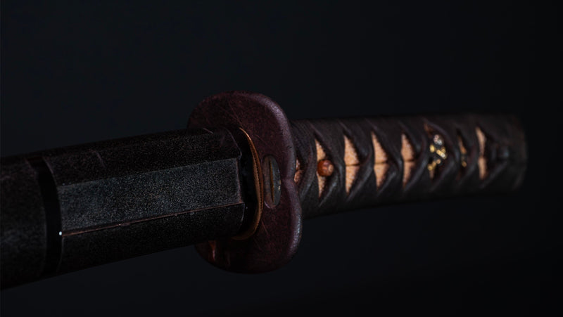 Antiek Japans zwaard Wakizashi Midare Hamon 45,5 cm