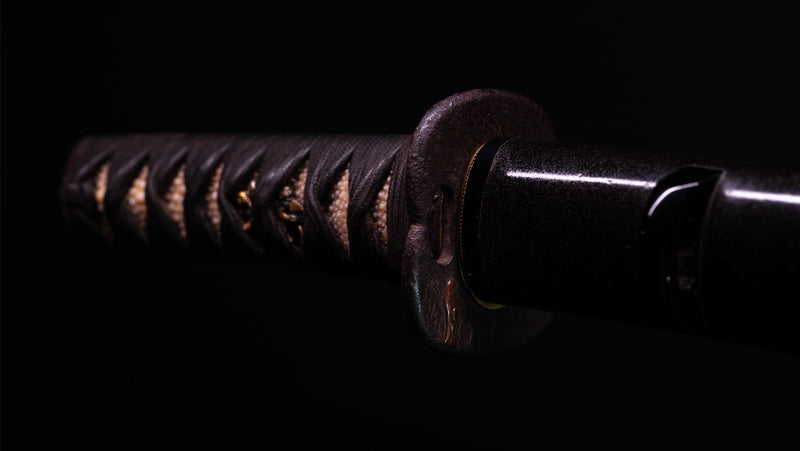 Antiek Japans zwaard Wakizashi Midare Hamon 45,5 cm