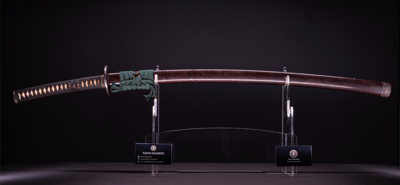Antieke Japanse zwaard Katana 65,1 cm dik ijzeren Tsuba
