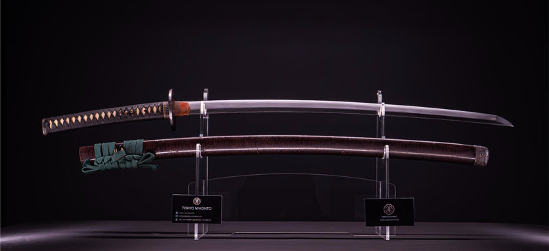 Antieke Japanse zwaard Katana 65,1 cm dik ijzeren Tsuba