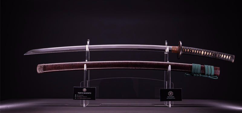 Antieke Japanse zwaard Katana 65,1 cm dik ijzeren Tsuba