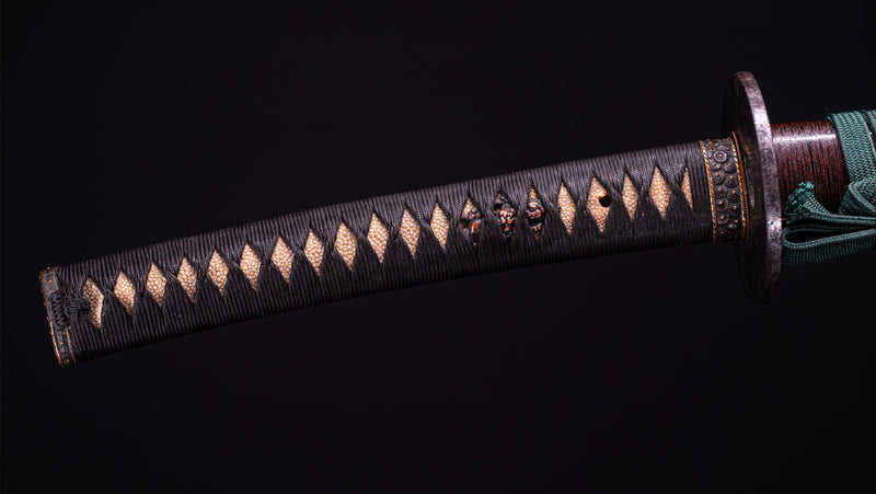 Antieke Japanse zwaard Katana 65,1 cm dik ijzeren Tsuba