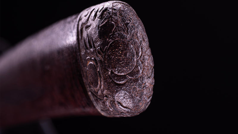 Antieke Japanse zwaard Katana 65,1 cm dik ijzeren Tsuba