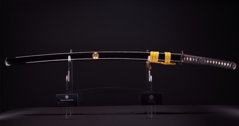 Antieke Japanse Zwaard Katana, met Bo-Hi &amp; Kamon Koshirae