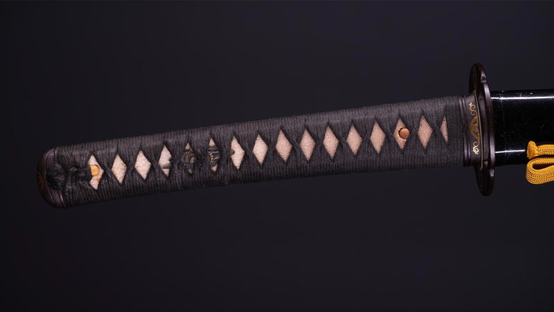 Antieke Japanse Zwaard Katana, met Bo-Hi &amp; Kamon Koshirae
