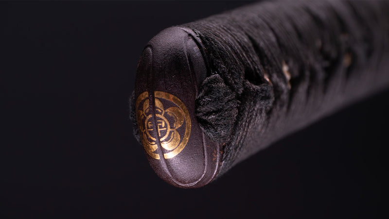 Antieke Japanse Zwaard Katana, met Bo-Hi &amp; Kamon Koshirae