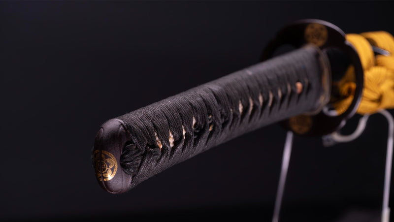 Antieke Japanse Zwaard Katana, met Bo-Hi &amp; Kamon Koshirae
