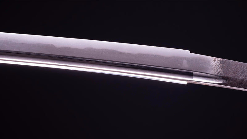 Antieke Japanse Zwaard Katana, met Bo-Hi &amp; Kamon Koshirae