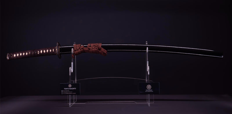Antieke Japanse zwaardkatana met dubbele Bo-Hi