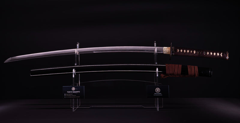Antieke Japanse zwaardkatana met dubbele Bo-Hi