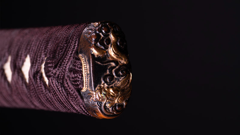 Antieke Japanse zwaardkatana met dubbele Bo-Hi