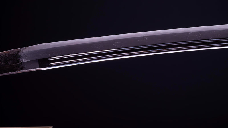 Antieke Japanse zwaardkatana met dubbele Bo-Hi