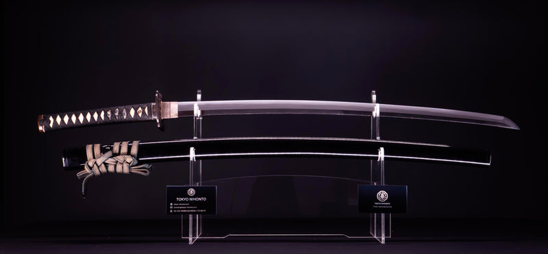 Antiek Japans Katana-zwaard gesigneerd Sanuki Kuni Ju Okimitsu Saku