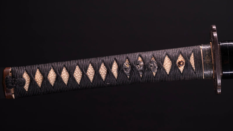 Antiek Japans Katana-zwaard gesigneerd Sanuki Kuni Ju Okimitsu Saku