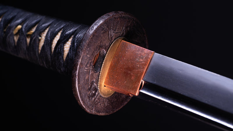 Antiek Japans Katana-zwaard met een zeldzame groene Koshirae, Edo-periode