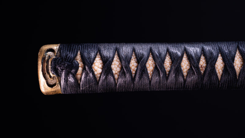 Antiek Japans Katana-zwaard met een zeldzame groene Koshirae, Edo-periode