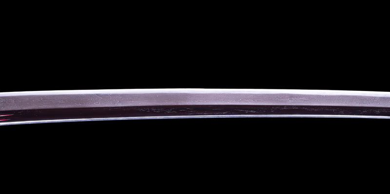 Antique Japanese Katana Sword with Red lacquered Groove