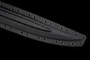 Midnight Tactical Gladius — DLC Elite — 80CrV2 steel, Black grip with pattern, gold guard, black carbon fiber sheath, purple
